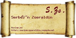 Serbán Zseraldin névjegykártya